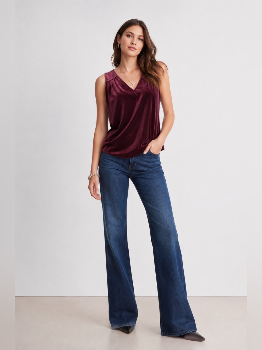 Old Navy Velvet Velour Sleeveless Tank Top